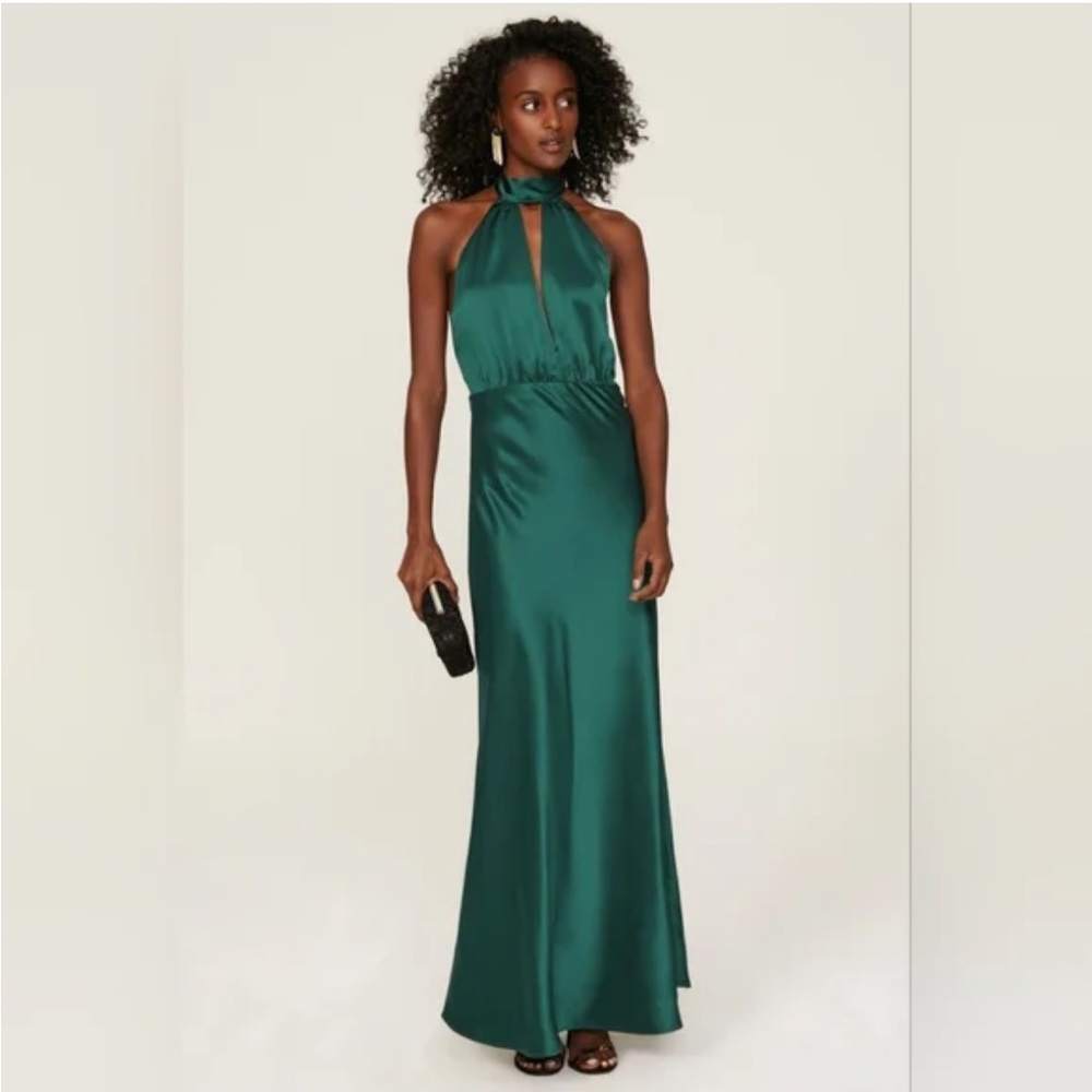 Something Navy RTR Halter Cutout Gown